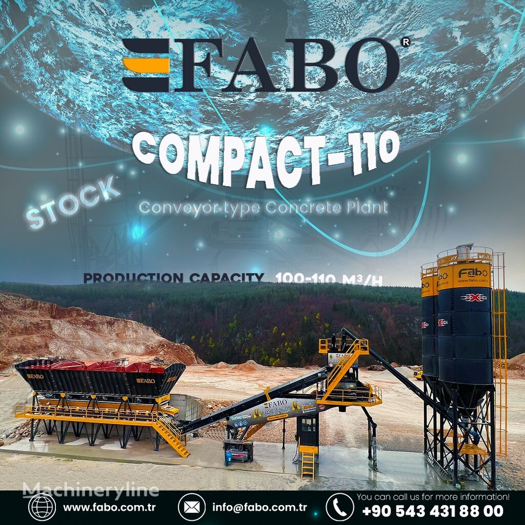 nowa betoniarnia FABO  COMPACT-110 CONCRETE PLANT | CONVEYOR TYPE