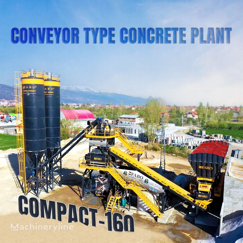 nowa betoniarnia FABO  COMPACT-160 CONCRETE PLANT | CONVEYOR TYPE | Ready in Stock