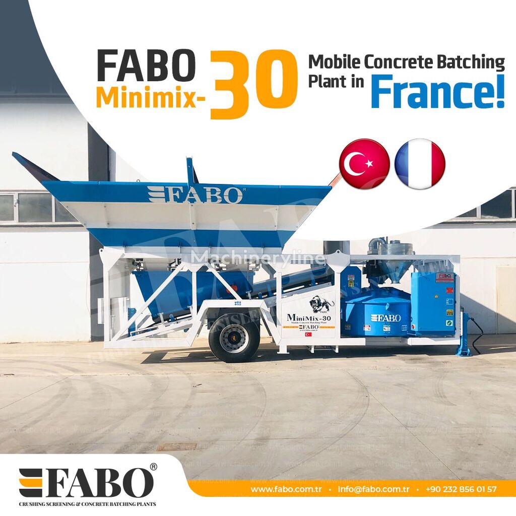 nowa betoniarnia FABO MOBILE CONCRETE PLANT CONTAINER TYPE 30 M3/H FABO MINIMIX