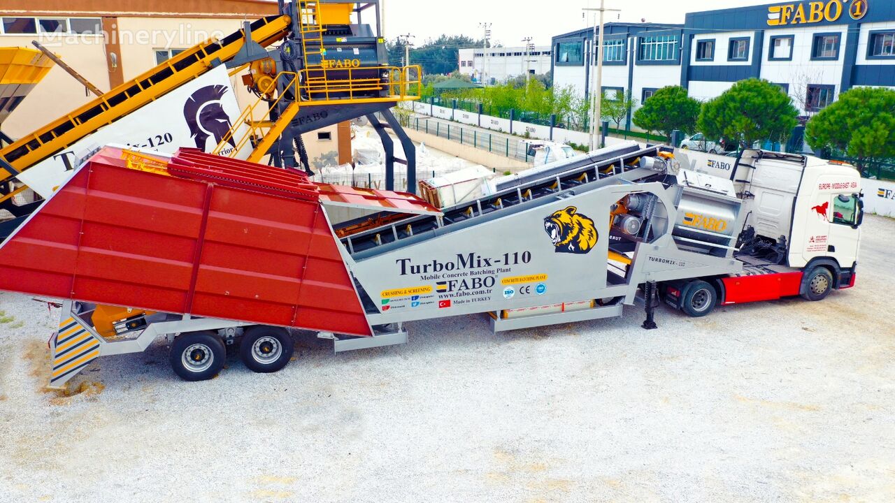 nowa betoniarnia FABO TURBOMIX-110 Mobile Concrete Batching Plant