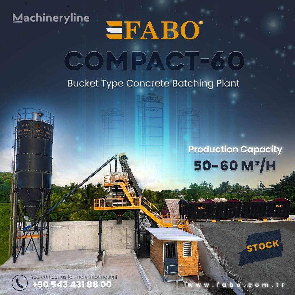 nowa betoniarnia FABO BETONNYY ZAVOD FABOMIX COMPACT-60 | NOVYY PROEKT | V NALIChII