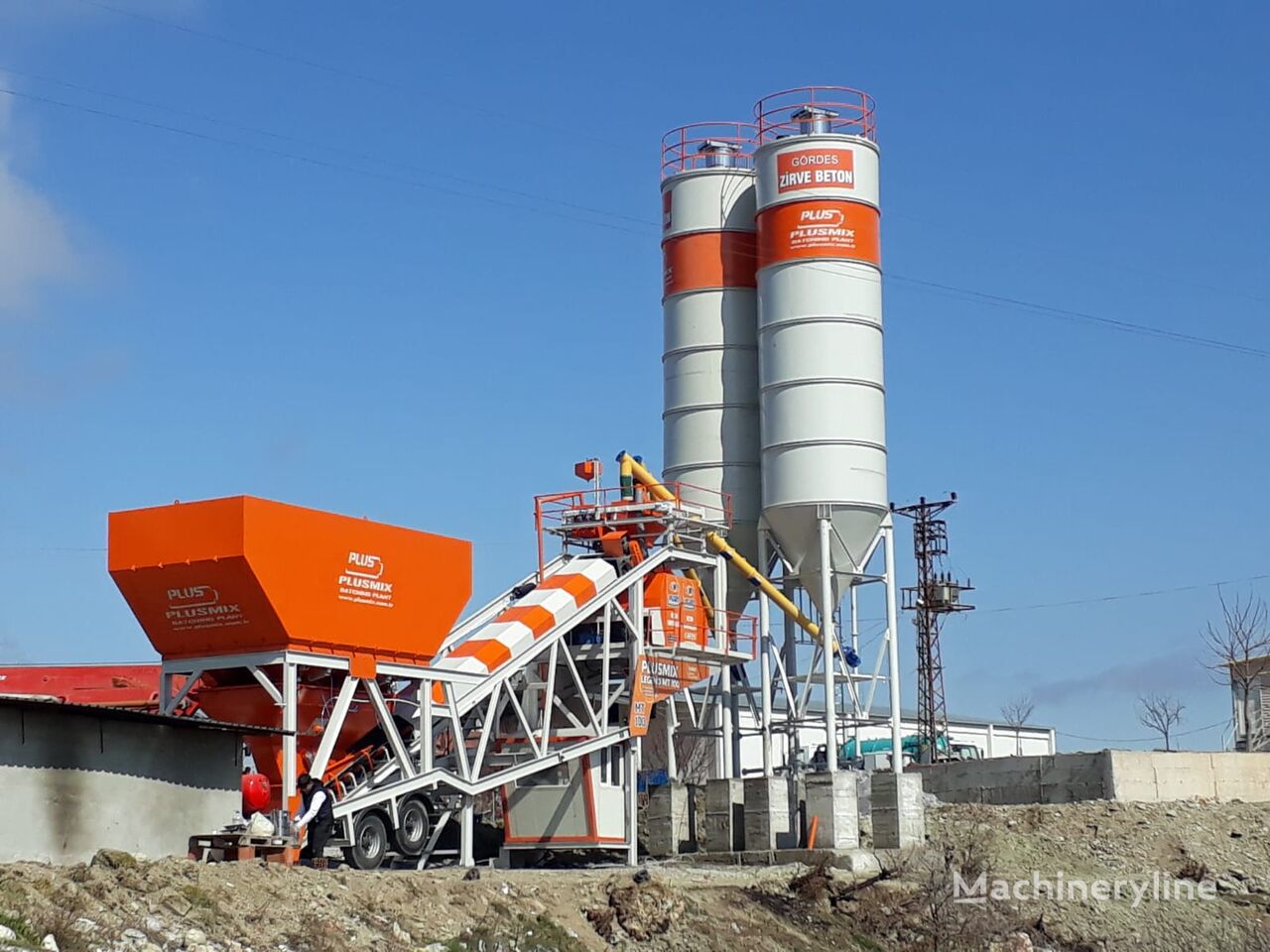 nowa betoniarnia Plusmix 100 m³/hour Mobile Concrete Batching Plant - BETONYY ZAVOD - CEN