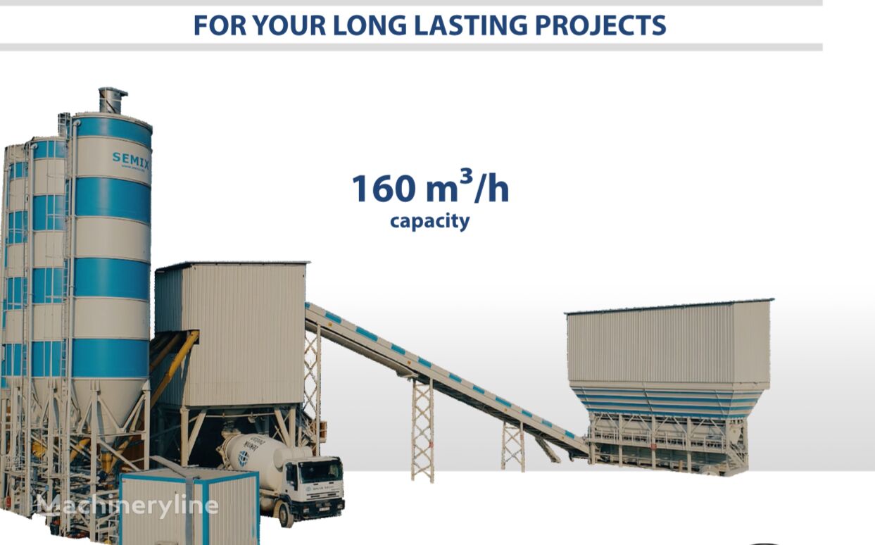 nowa betoniarnia Semix Stationary Concrete Batching Plant 160 m³/h