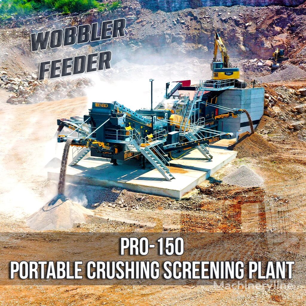 nowa mobilna kruszarka szczękowa FABO PRO-150 MOBILE CRUSHING SCREENING PLANT WITH WOBBLER FEEDER